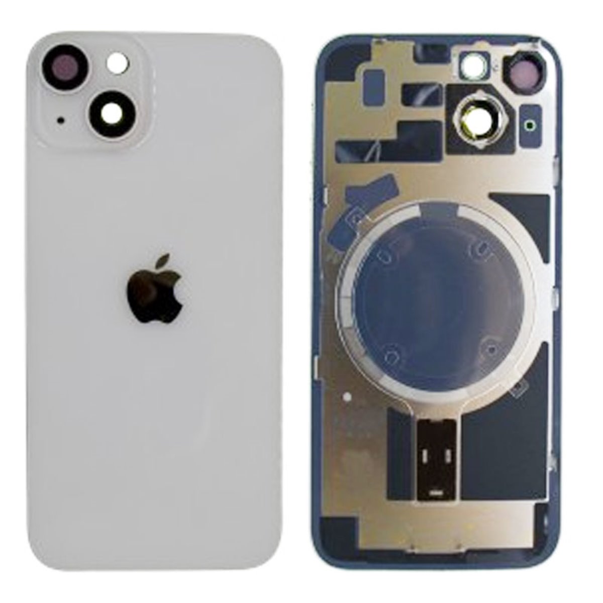 Tapa trasera con marco iPhone 14 (facil instalacion) Blanco