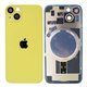 Tapa trasera con marco iPhone 14 (facil instalacion) Amarillo
