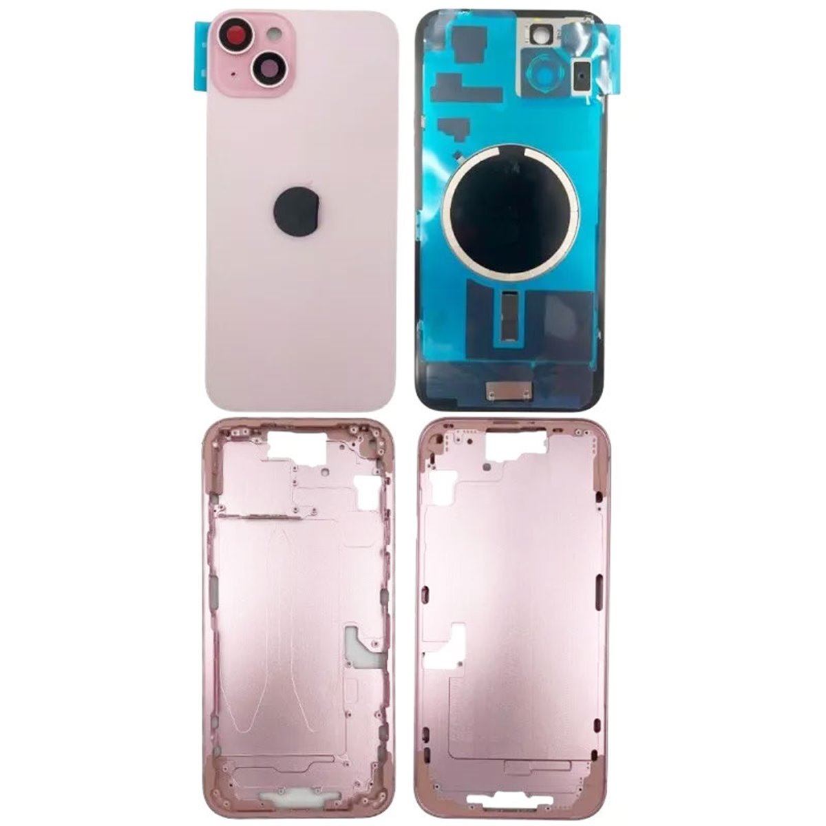 Chasis iPhone 15 plus (sin componentes) Rosa