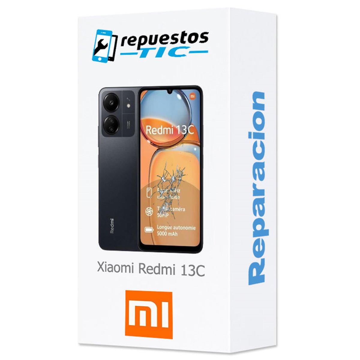 Cambio Pantalla original Xiaomi Redmi 13C Service Pack Negra