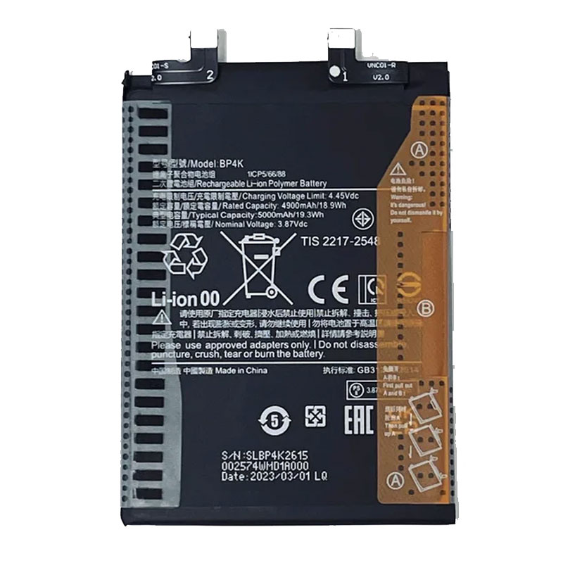 Bateria BP4K Xiaomi Redmi Note 12 Pro 4G/ Poco X5 Pro/ Poco F5