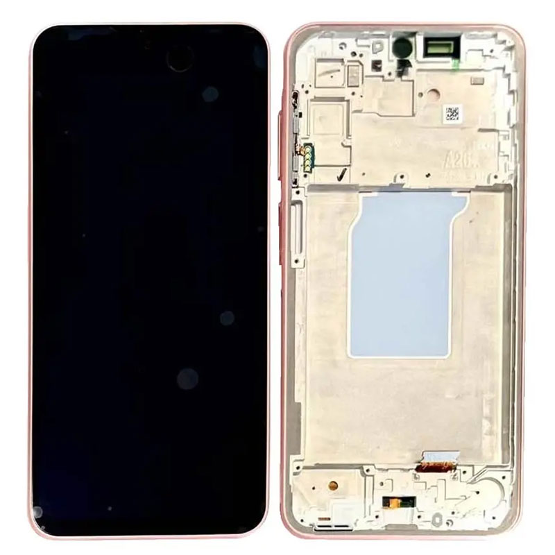 Pantalla Samsung Galaxy A26 5G A266 OLED rosa con marco