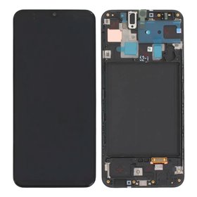 Pantalla Samsung Galaxy A30 A305 OLED negra con marco