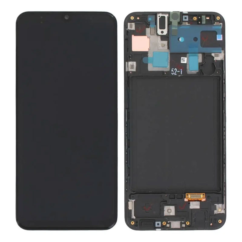 Pantalla Samsung Galaxy A30 A305 OLED negra con marco