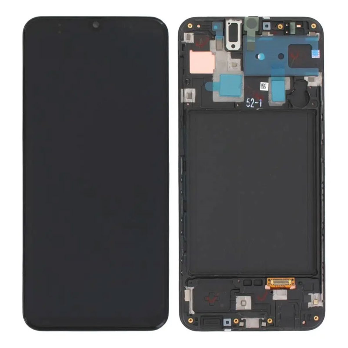 Pantalla Samsung Galaxy A30 A305 OLED negra con marco