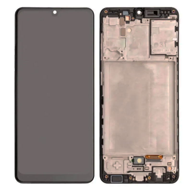Pantalla Samsung Galaxy A31 A315 OLED negra con marco