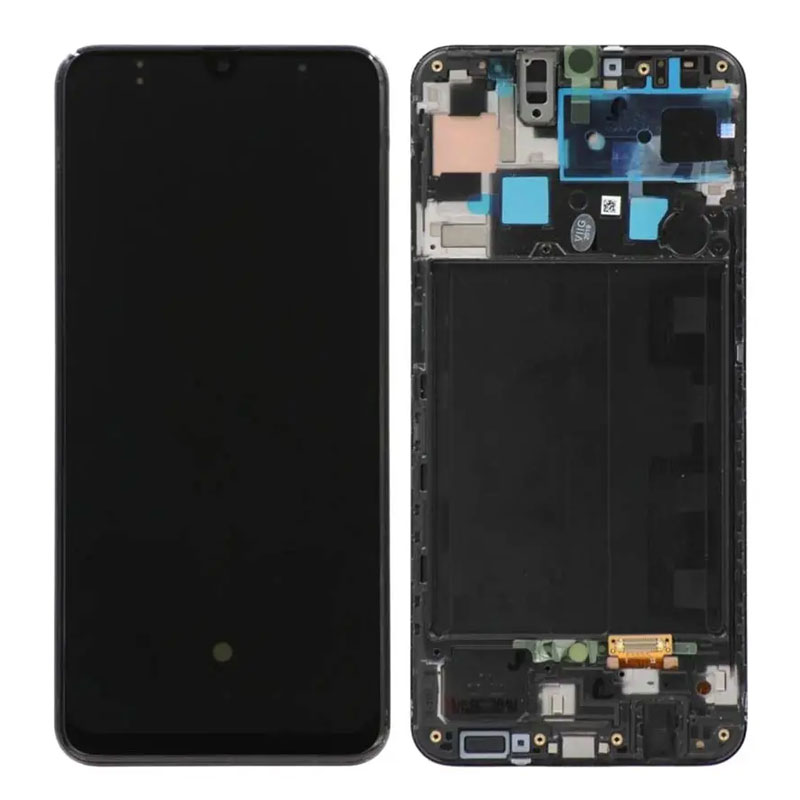 Pantalla Samsung Galaxy A50s A507 OLED negra con marco