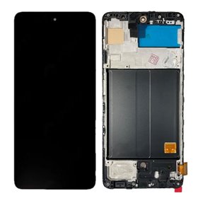 Pantalla Samsung Galaxy A51 A515 OLED negra con marco