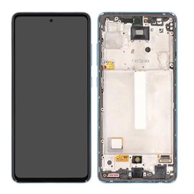 Pantalla Samsung Galaxy A52 4G A525/ A52 5G A526B OLED azul con marco