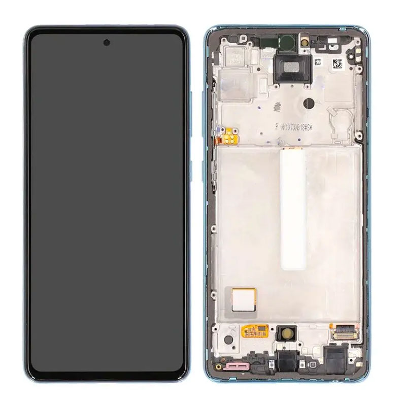 Pantalla Samsung Galaxy A52 4G A525/ A52 5G A526B OLED azul con marco
