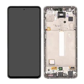 Pantalla Samsung A52s 5G A528 OLED blanca con marco