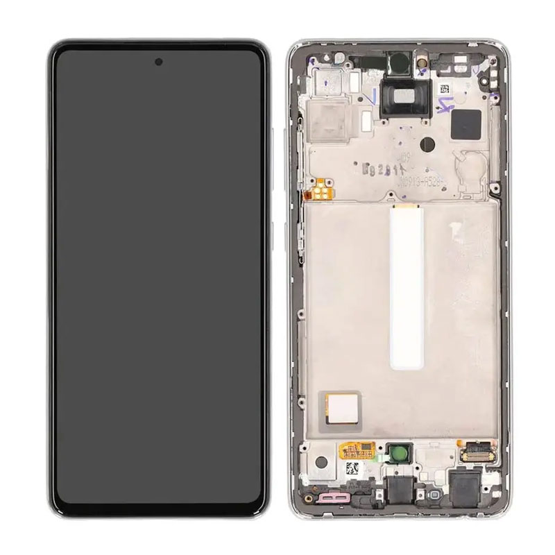 Pantalla Samsung A52s 5G A528 OLED blanca con marco