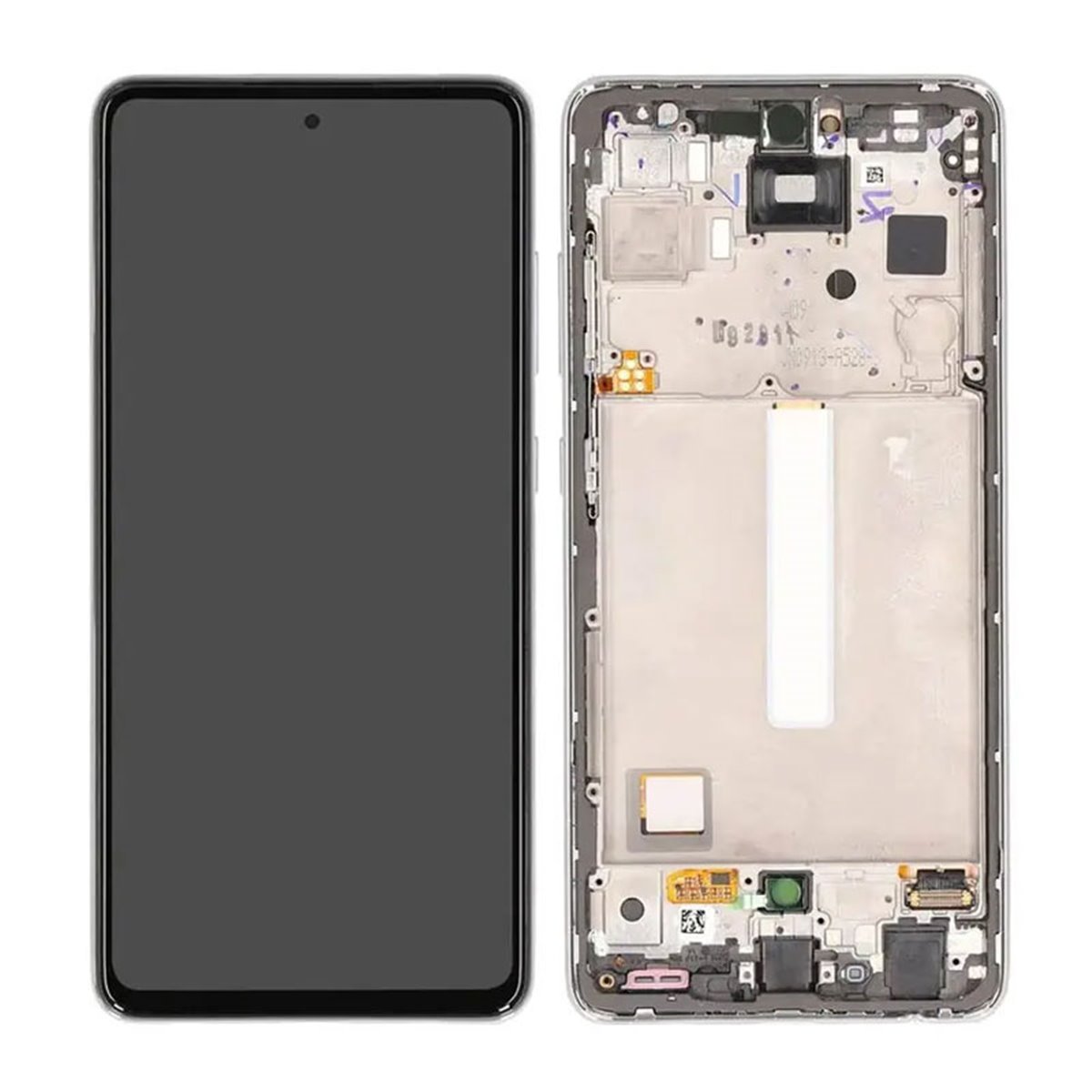 Pantalla Samsung A52s 5G A528 OLED blanca con marco