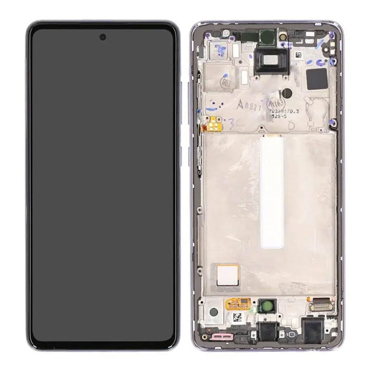 Pantalla Samsung A52s 5G A528 OLED lavanda con marco