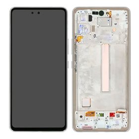 Pantalla Samsung A53 5G A536 OLED blanca con marco