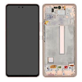 Pantalla Samsung A53 5G A536 OLED naranja con marco