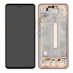 Pantalla Samsung A53 5G A536 OLED naranja con marco