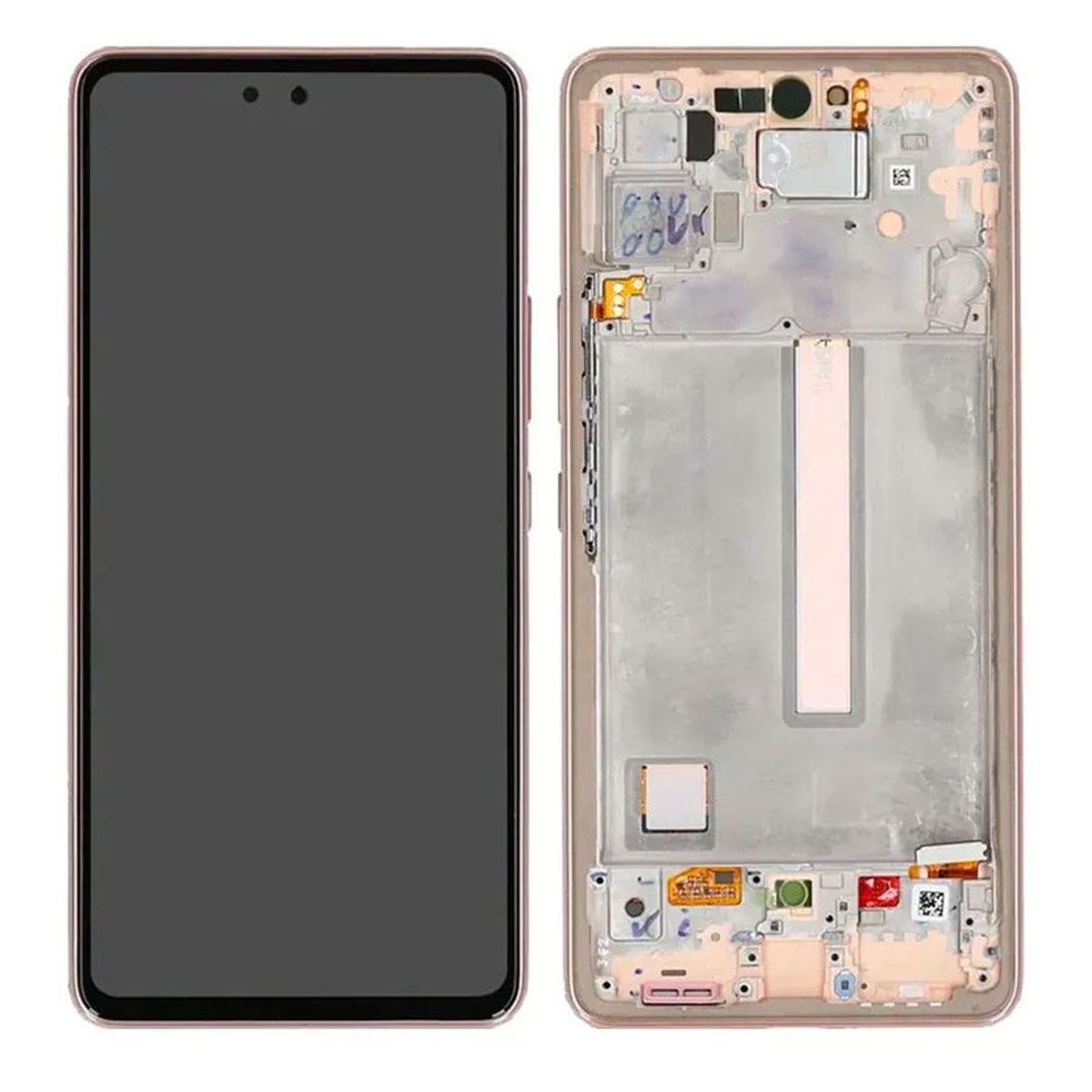 Pantalla Samsung A53 5G A536 OLED naranja con marco
