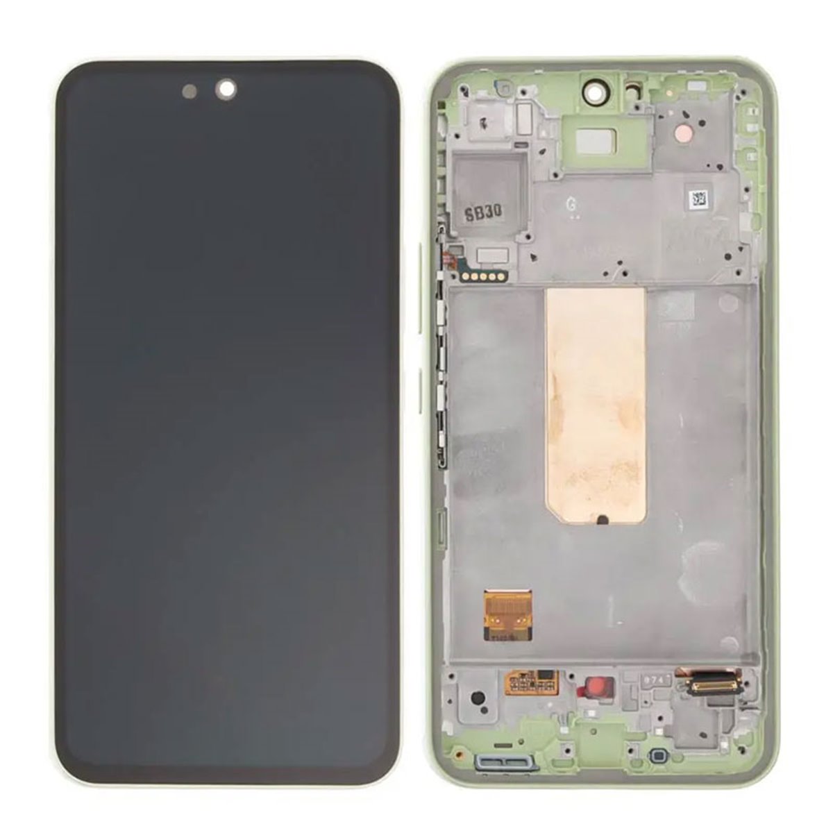 Pantalla Samsung Galaxy A54 5G A546 OLED verde con marco