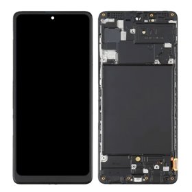Pantalla Samsung Galaxy A71 A715 OLED negra con marco