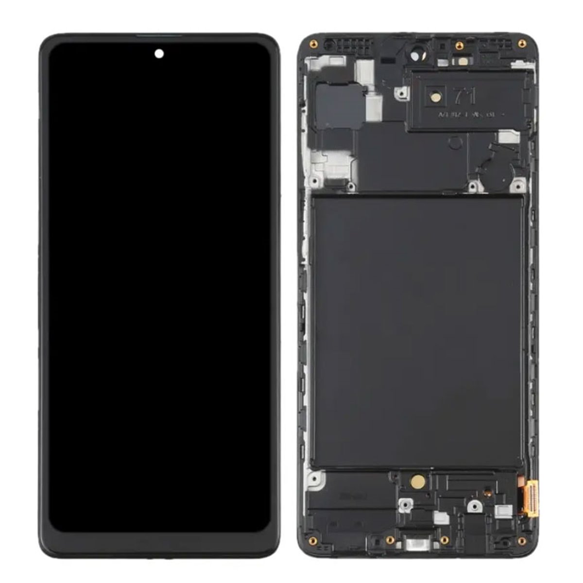 Pantalla Samsung Galaxy A71 A715 OLED negra con marco
