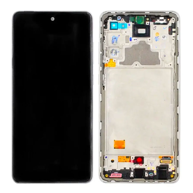 Pantalla Samsung Galaxy A72 4G A725 OLED blanca con marco
