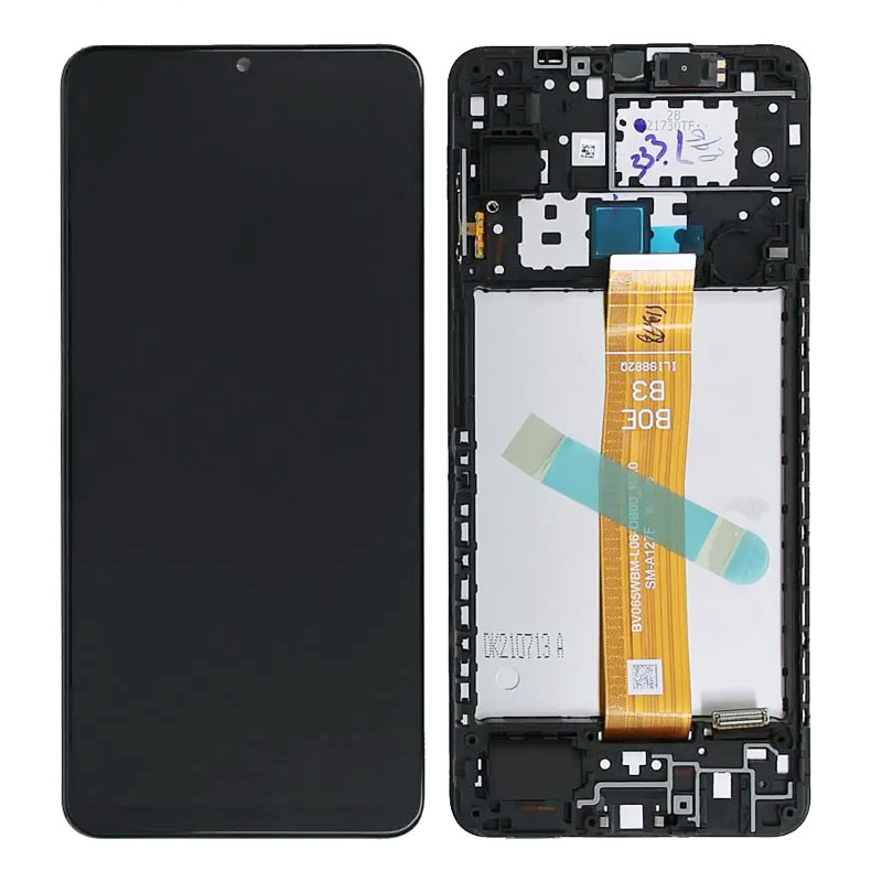 Pantalla original Samsung Galaxy A12s Nacho A127f Negro. Service Pack