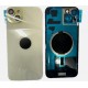 Tapa trasera iPhone 15 (con lente) y soporte metal (amarillo)