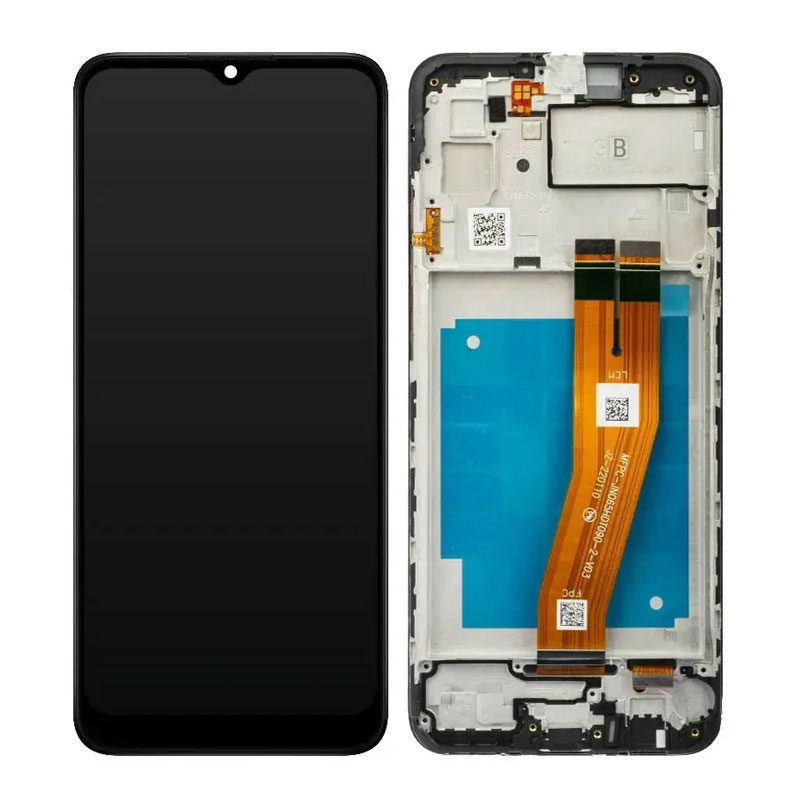 Pantalla Samsung Galaxy A03 A035F completa con marco Negra