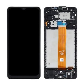 Pantalla Samsung Galaxy A12 A125F completa con marco Negra