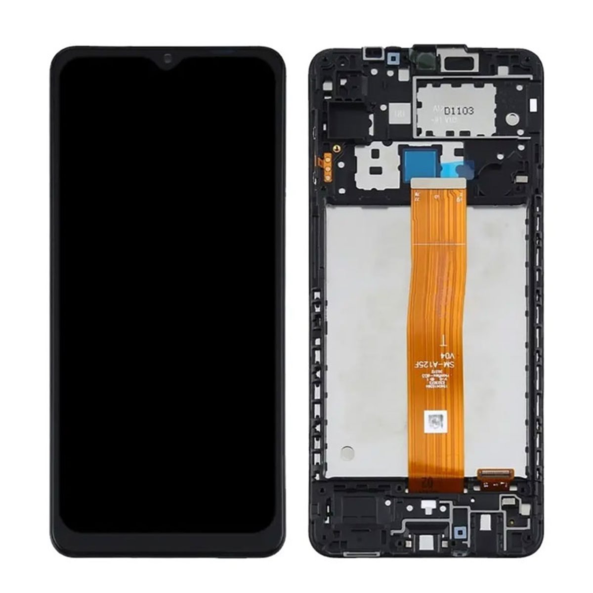 Pantalla Samsung Galaxy A12 A125F completa con marco Negra