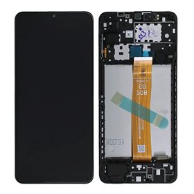 Pantalla Samsung Galaxy A12 Nacho A127f completa con marco Negra