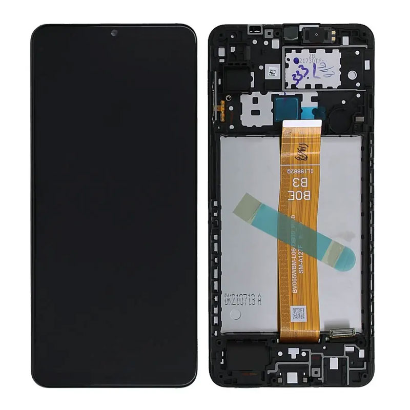Pantalla Samsung Galaxy A12 Nacho A127f completa con marco Negra