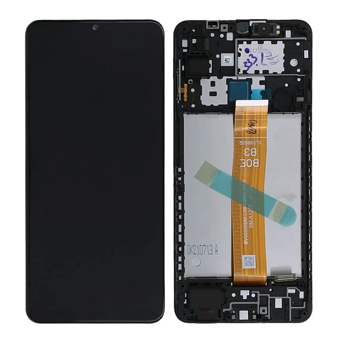 Pantalla Samsung Galaxy A12 Nacho A127f completa con marco Negra