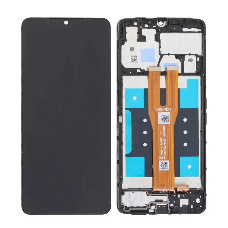 Pantalla Samsung Galaxy A06 A065 completa con marco Negra