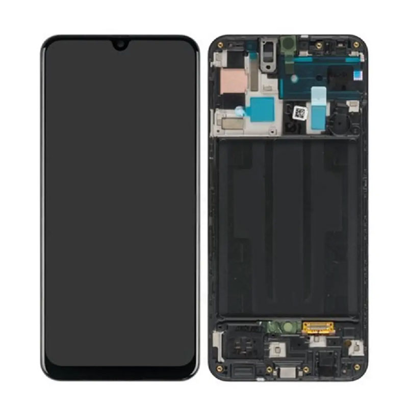 Pantalla Samsung Galaxy A50 A505 completa con marco Negra