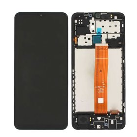 Pantalla Samsung Galaxy M12 M127 completa negra con marco