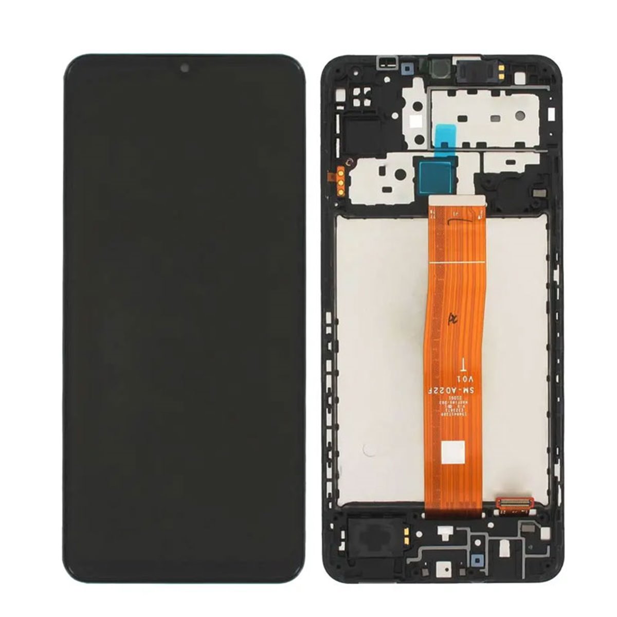 Pantalla Samsung Galaxy M12 M127 completa negra con marco