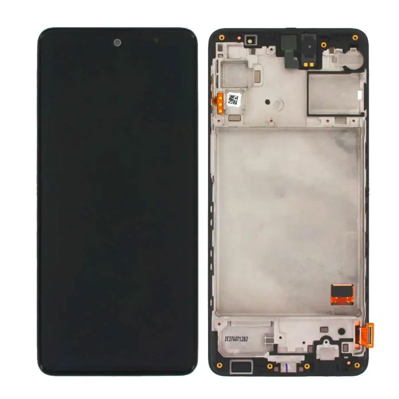 Pantalla Samsung Galaxy M31s M137 completa negra con marco