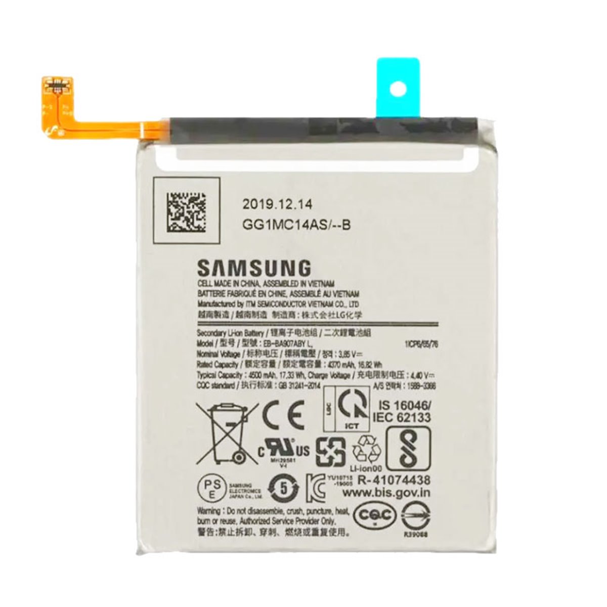 Bateria original EB-BA907ABY Samsung Galaxy S10 Lite G770F Service Pack