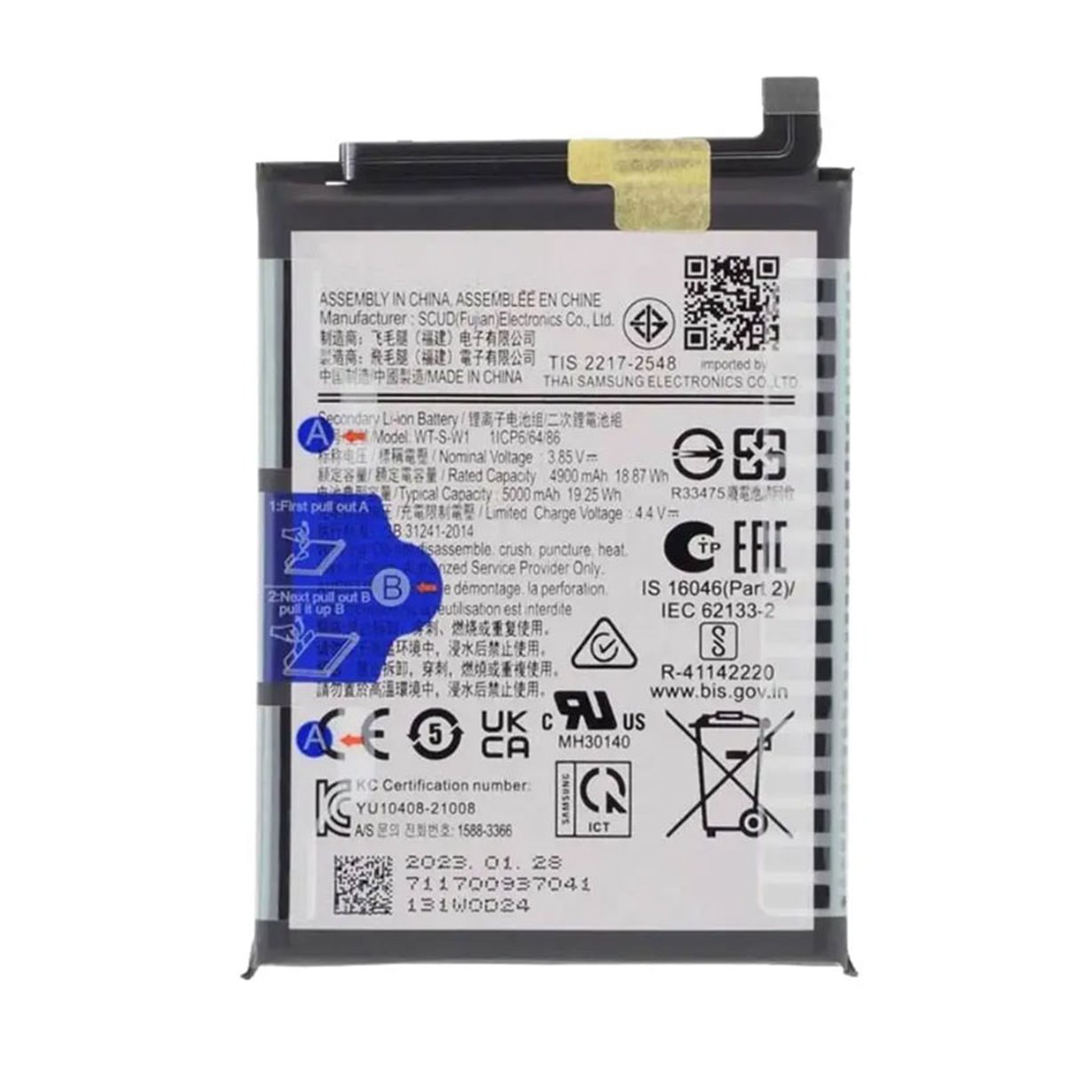 Bateria original WT-S-W1 Samsung Galaxy A14 5G A146P Service Pack
