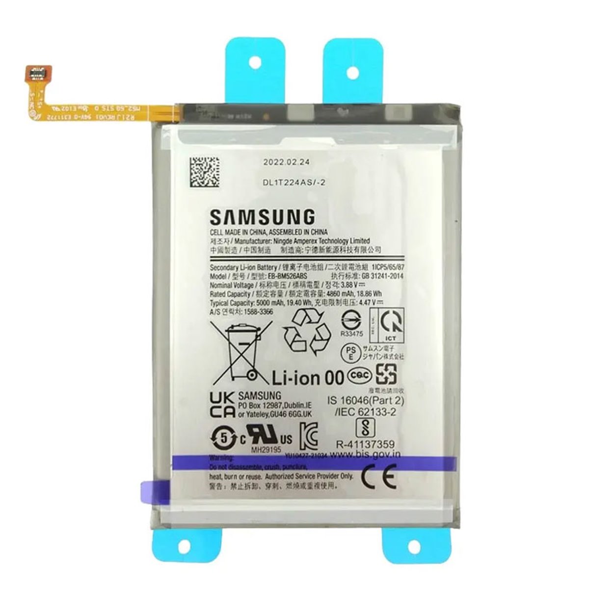 Bateria original EB-BM526ABS Samsung Galaxy A73 5G A736 Service Pack 