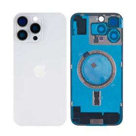 Tapa trasera iPhone 16 Pro Max (con lente) Blanco Titanio