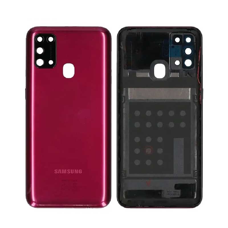 Tapa trasera original Samsung Galaxy M31 M315 Roja