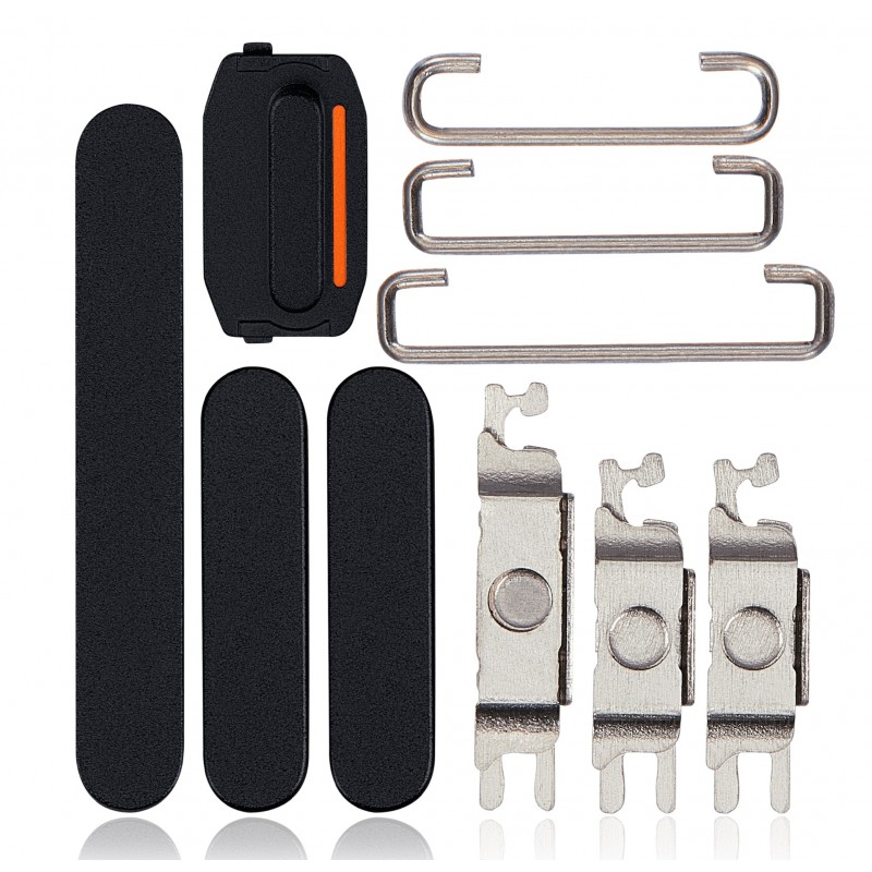 Set botones laterales iPhone 15 iPhone 15 Plus Negro