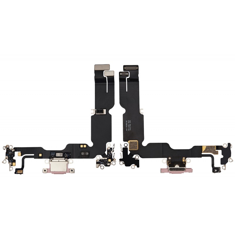 Flex conector de carga y micro iPhone 15 Plus Rosa Premium