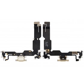 Flex conector de carga y micro iPhone 15 Plus Amarillo Premium