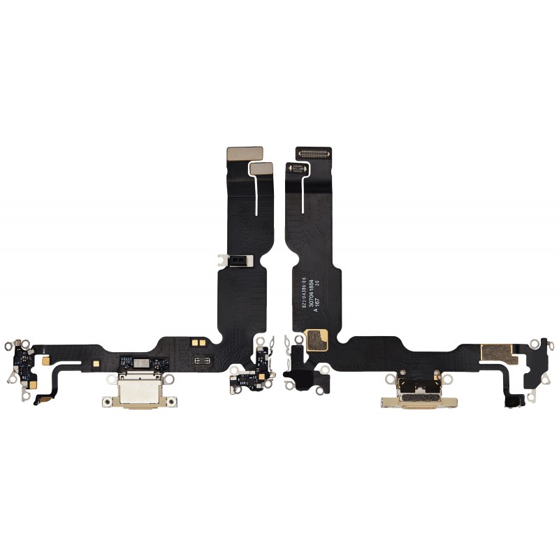 Flex conector de carga y micro iPhone 15 Plus Amarillo Premium