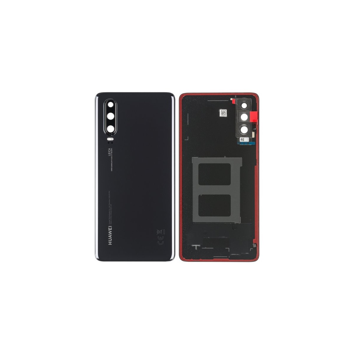 Tapa trasera Huawei P30 (con lente) Negra