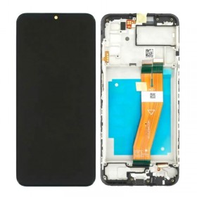 Pantalla Samsung Galaxy A03s A037N completa con marco Negra